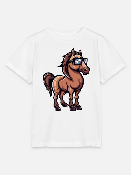 Pferd Tier - Stanley/Stella Kinder T-Shirt MINI CREATOR - Weiß