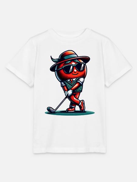 Lustige Golf-tomatenschwünge Mit Stil - Stanley/Stella Kinder T-Shirt MINI CREATOR  - Weiß