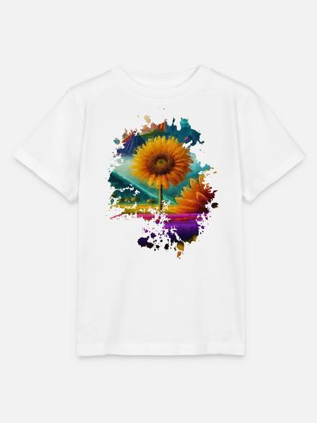 Sonnenblume - Stanley/Stella Kinder T-Shirt MINI CREATOR - Weiß