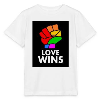 Love wins - Stanley/Stella MINI CREATOR Kids’ T-Shirt - white - Front - Maike (125cm)