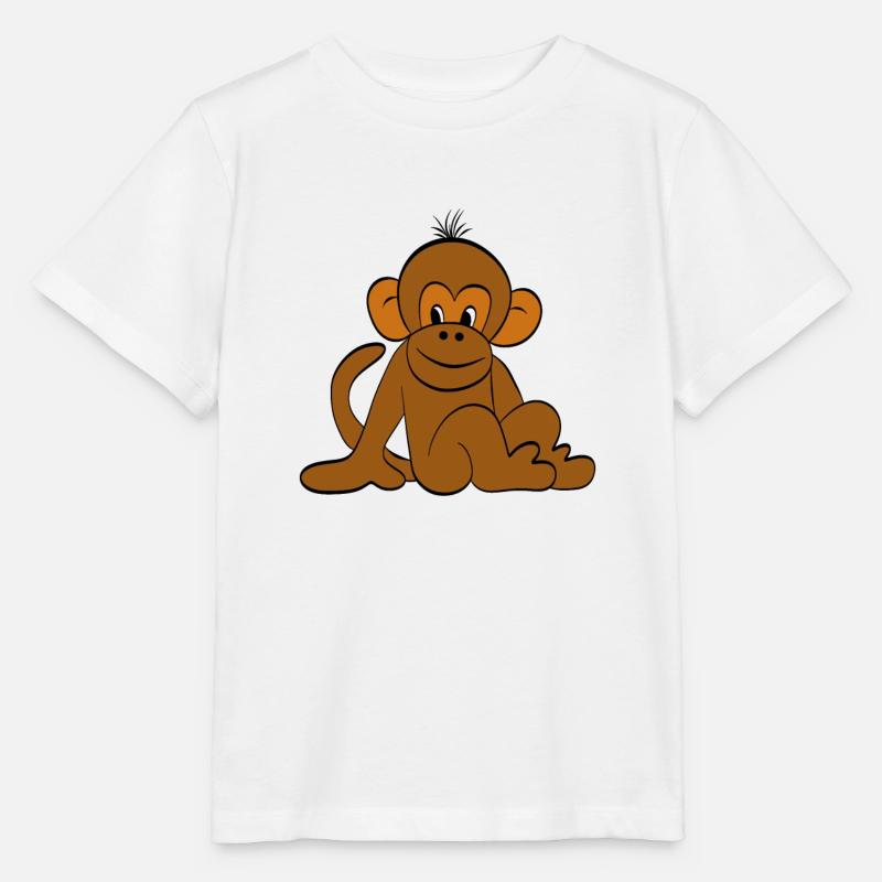 Singe mignon - T-shirt bio MINI CREATOR Stanley/Stella Enfant - blanc
