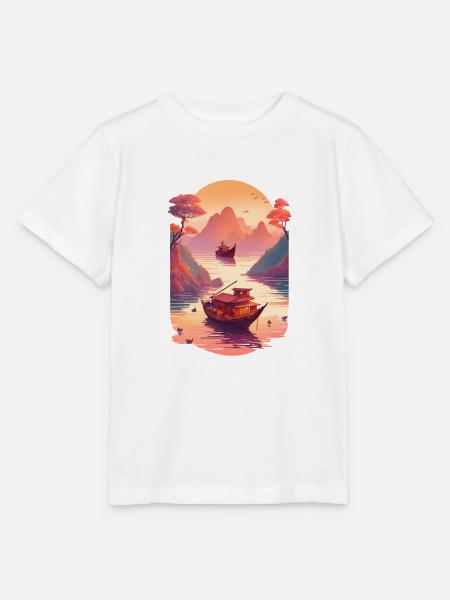 Sunset Serenade, Ninh Binh - Stanley/Stella Kinder T-Shirt MINI CREATOR - Weiß