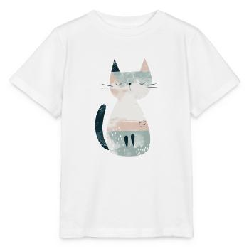 Niedliche skurrile Katzenillustration - Entzückendes Tier - Stanley/Stella Kinder T-Shirt MINI CREATOR  - Weiß - Vorne - Maike (125cm)
