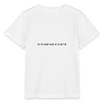 Coordonnées d’Athènes - T-shirt bio MINI CREATOR Stanley/Stella Enfant - blanc - Devant - Maike (125cm)