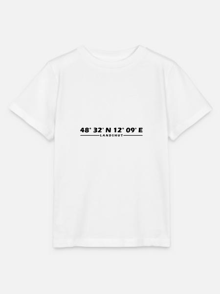 Landshut Koordinaten - Stanley/Stella Kinder T-Shirt MINI CREATOR  - Weiß