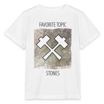 Tailleur de pierre sculpteur sur pierre disant - T-shirt bio MINI CREATOR Stanley/Stella Enfant - blanc - Devant - Maike (125cm)