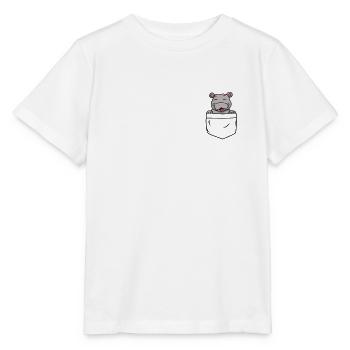 Hippopotames dans la poche - T-shirt bio MINI CREATOR Stanley/Stella Enfant - blanc - Devant - Maike (125cm)