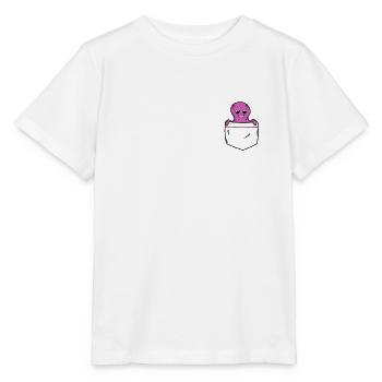 Pieuvre dans la poche - T-shirt bio MINI CREATOR Stanley/Stella Enfant - blanc - Devant - Maike (125cm)