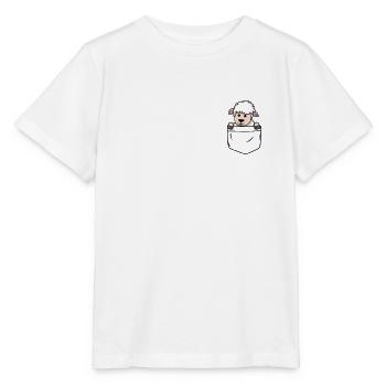 Mouton dans la poche - T-shirt bio MINI CREATOR Stanley/Stella Enfant - blanc - Devant - Maike (125cm)