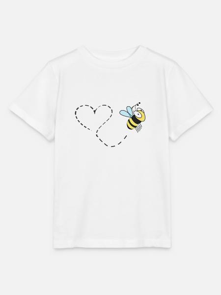 Biene Herz - Stanley/Stella Kinder T-Shirt MINI CREATOR - Weiß
