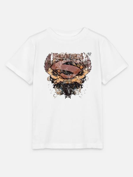 Superman S-Shield Man of Steel - Stanley/Stella Kinder T-Shirt MINI CREATOR - Weiß