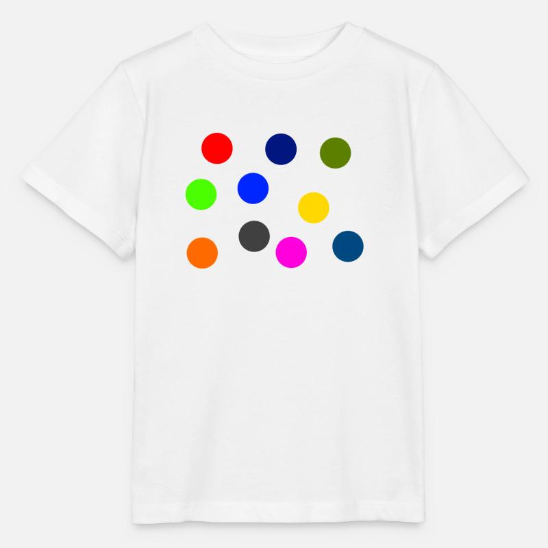 Points colorés - T-shirt bio MINI CREATOR Stanley/Stella Enfant - blanc