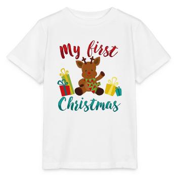 Mon premier Noël - signifie le premier bébé de - T-shirt bio MINI CREATOR Stanley/Stella Enfant - blanc - Devant - Maike (125cm)