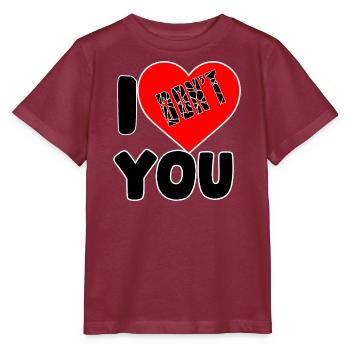 I Don't Love You Breakup Anti Valentines Singles - Stanley/Stella MINI CREATOR Kids’ T-Shirt - burgundy - Front - Kain (125cm)