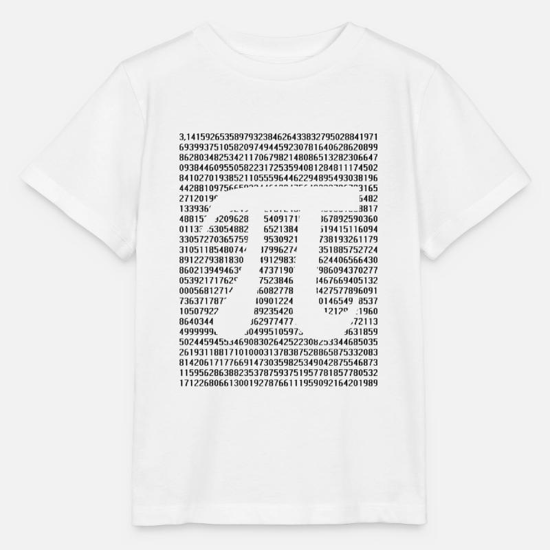 Numéro pi - T-shirt bio MINI CREATOR Stanley/Stella Enfant - blanc