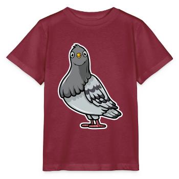Taube - Stanley/Stella Kinder T-Shirt MINI CREATOR  - Burgunderrot - Vorne - Kain (125cm)