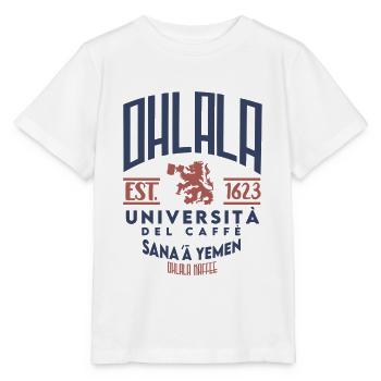 Ohlala University Coffee Universita del Café (I) - Stanley/Stella Kinder T-Shirt MINI CREATOR  - Weiß - Vorne - Maike (125cm)