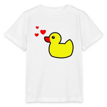Quietscheente Gelb Valentinstag 2 - Stanley/Stella Kinder T-Shirt MINI CREATOR  - Weiß - Vorne - Maike (125cm)
