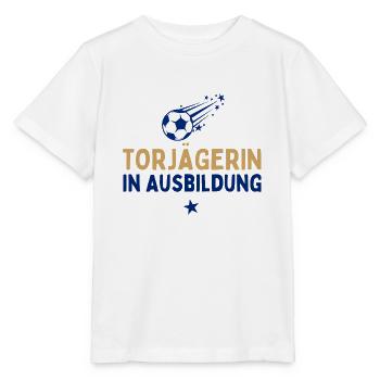Fußball Coole Mädchen spielen Fußball Fußballerin - Stanley/Stella Kinder T-Shirt MINI CREATOR  - Weiß - Vorne - Maike (125cm)