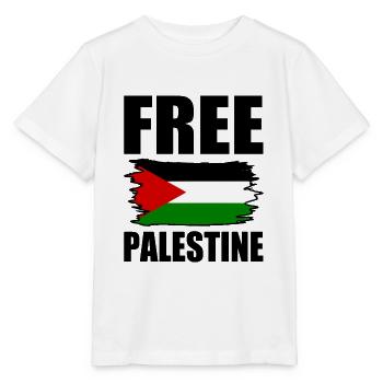 Free palestine - Stanley/Stella Kinder T-Shirt MINI CREATOR  - Weiß - Vorne - Maike (125cm)