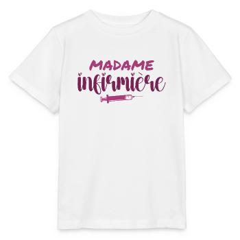 Madame l’infirmière - T-shirt bio MINI CREATOR Stanley/Stella Enfant - blanc - Devant - Maike (125cm)