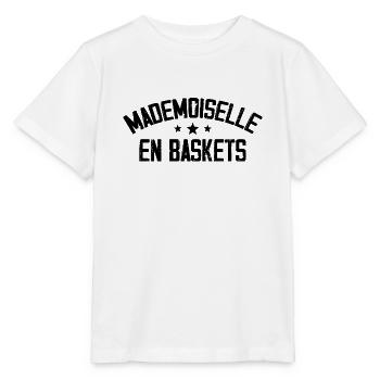 Mademoiselle En Baskets - T-shirt bio MINI CREATOR Stanley/Stella Enfant - blanc - Devant - Maike (125cm)