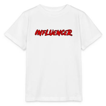 Influencer - kräftiger Popart Schriftzug - Stanley/Stella Kinder T-Shirt MINI CREATOR  - Weiß - Vorne - Maike (125cm)
