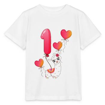 1. Geburtstag Alpaka - Stanley/Stella Kinder T-Shirt MINI CREATOR  - Weiß - Vorne - Maike (125cm)