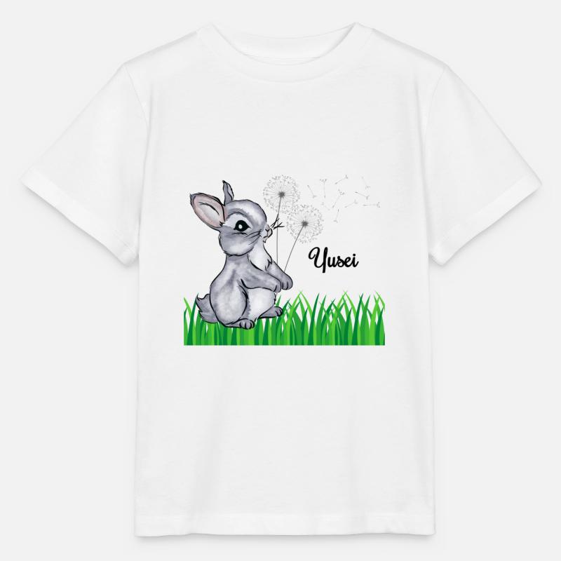 Hase Name Geschenk Yusei - Stanley/Stella Kinder T-Shirt MINI CREATOR  - Weiß