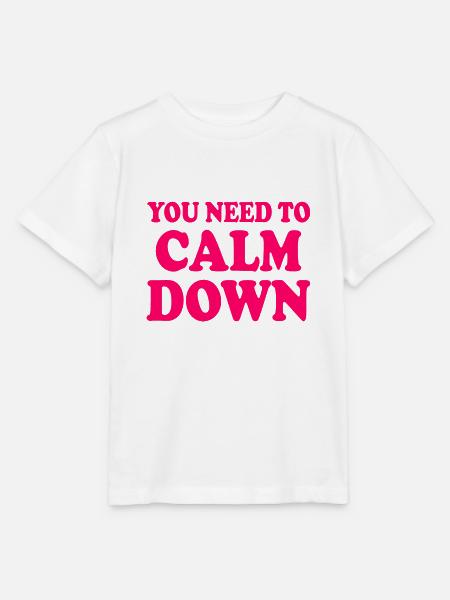 You need to calm down - Stanley/Stella Kinder T-Shirt MINI CREATOR  - Weiß