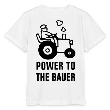 power_to_the_bauer_072011_b_1c - Stanley/Stella MINI CREATOR Kids’ T-Shirt - white - Front - Maike (125cm)
