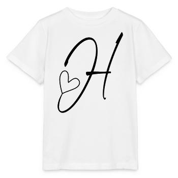 Letter H Letter H Calligraphy - Stanley/Stella MINI CREATOR Kids’ T-Shirt - white - Front - Maike (125cm)