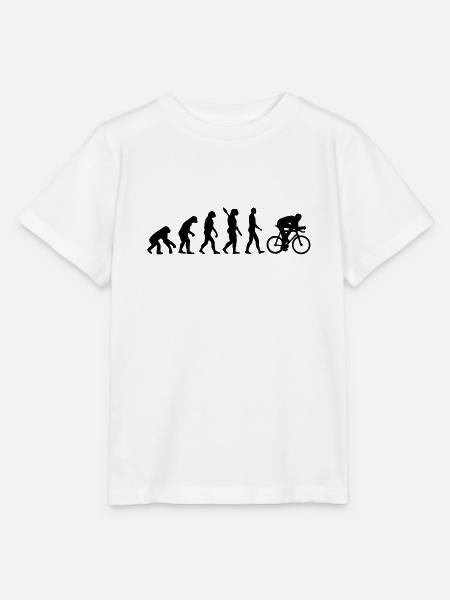 Evolution Radfahren - Stanley/Stella Kinder T-Shirt MINI CREATOR  - Weiß