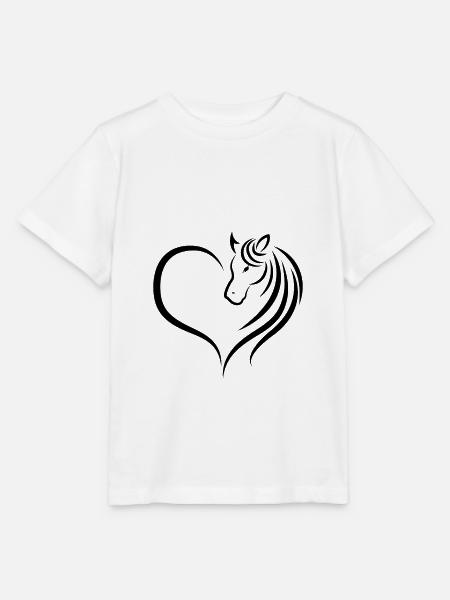 Pferde Liebe Herz - Stanley/Stella Kinder T-Shirt MINI CREATOR - Weiß