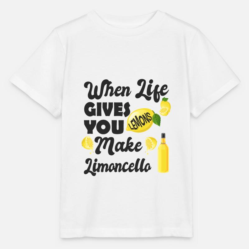 Wenn das Leben dir Zitronen gibt mach Limoncello - Stanley/Stella Kinder T-Shirt MINI CREATOR  - Weiß