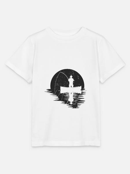 Vollmond Angler - Stanley/Stella Kinder T-Shirt MINI CREATOR  - Weiß