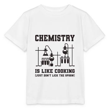 Chimiste disant - T-shirt bio MINI CREATOR Stanley/Stella Enfant - blanc - Devant - Maike (125cm)