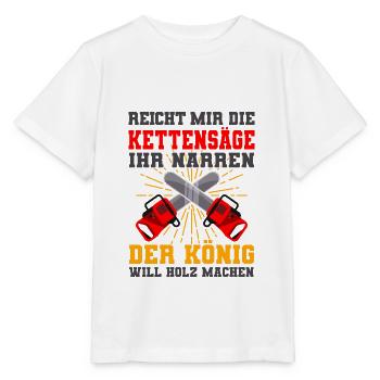 Holzfäller - Stanley/Stella Kinder T-Shirt MINI CREATOR  - Weiß - Vorne - Maike (125cm)