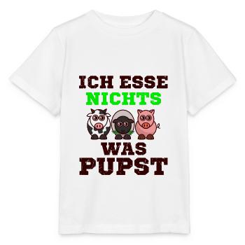 Vegetarier Spruch - Stanley/Stella Kinder T-Shirt MINI CREATOR  - Weiß - Vorne - Maike (125cm)