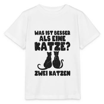 Katzenliebhaber - Stanley/Stella Kinder T-Shirt MINI CREATOR  - Weiß - Vorne - Maike (125cm)