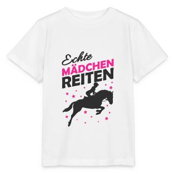 Reiten - Stanley/Stella Kinder T-Shirt MINI CREATOR  - Weiß - Vorne - Maike (125cm)