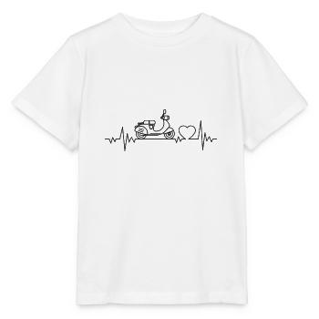 Moped Herzschlag - Stanley/Stella Kinder T-Shirt MINI CREATOR  - Weiß - Vorne - Maike (125cm)