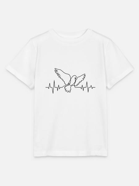 Tauben Herzschlag - Stanley/Stella Kinder T-Shirt MINI CREATOR  - Weiß