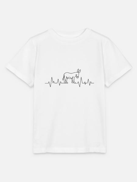 Esel Herzschlag - Stanley/Stella Kinder T-Shirt MINI CREATOR  - Weiß