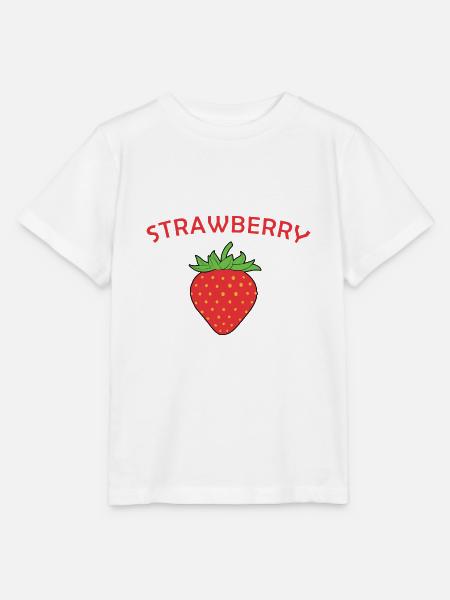Strawberry - Stanley/Stella Kinder T-Shirt MINI CREATOR  - Weiß