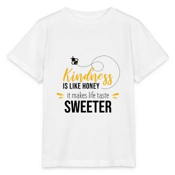 Kindness is honey - Stanley/Stella MINI CREATOR Kids’ T-Shirt - white - Front - Maike (125cm)