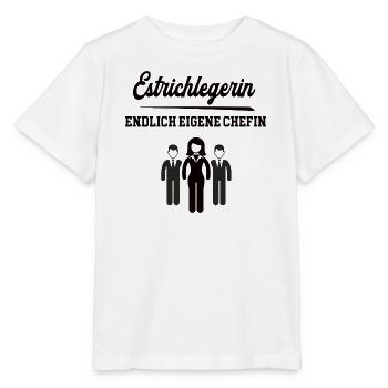 Estrichlegerin Chefin Selbstständigkeit Firma - Stanley/Stella Kinder T-Shirt MINI CREATOR  - Weiß - Vorne - Maike (125cm)