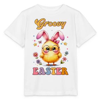 Pâques groovy - T-shirt bio MINI CREATOR Stanley/Stella Enfant - blanc - Devant - Maike (125cm)