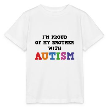 Ich bin stolz auf meinen Bruder mit Autismus - Stanley/Stella Kinder T-Shirt MINI CREATOR  - Weiß - Vorne - Maike (125cm)