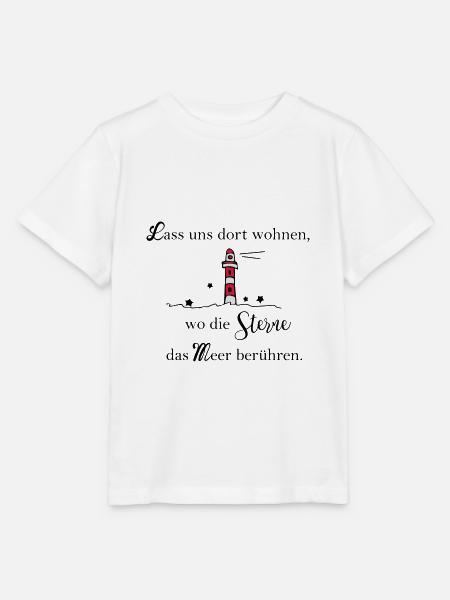 Lass uns dort wohnen, wo die Sterne das Meer ... - Stanley/Stella Kinder T-Shirt MINI CREATOR - Weiß